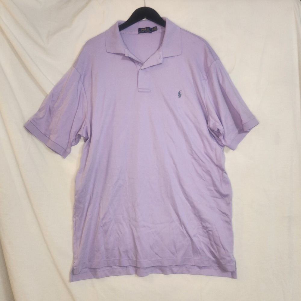 Polo Ralph Lauren Short Sleeve Lilac Golf Cotton Polo Shirt  Men's XLT Tall